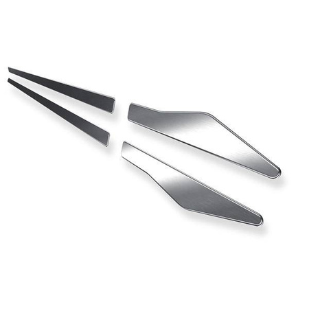 Baguettes de protection latérales en acier pour Suzuki SX4 I Crossover (5 portes) - (2006-2014) - Croni - X - argent (mat)