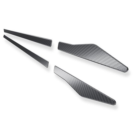 Baguettes de protection latérales en acier pour Suzuki SX4 II FL S-Cross Crossover (5 portes) - (2017-2021) - Croni - V - noir (feuille de carbone)