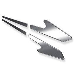 Baguettes de protection latérales en acier pour Mitsubishi Lancer VIII Sportback (5 portes) - (2008-2017) - Croni - Y - argent (mat)