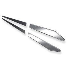 Baguettes de protection latérales en acier pour Ford Ka III Hayon (5 portes) - (2014-2019) - Croni - W - argent (mat)