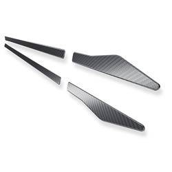 Baguettes de protection latérales en acier pour Skoda Octavia III Break (5 portes) - (2013-2020) - Croni - V - noir (feuille de carbone)