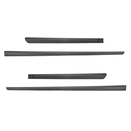 Plaques latérales noires pour Volkswagen Golf VI Hayon (2008-2012) - (longueur des protections: 981mm; 743mm) - Rider
