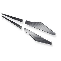 Baguettes de protection latérales en acier pour Opel Insignia A Berline (4 portes) - (2008-2017) - Croni - X - noir (feuille de carbone)