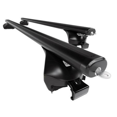 Barres de toit en Aluminium pour Audi Q3 II SUV (2019-....) - Porte-Bagages de Voiture noir - Amos - Boss - Aero - rails intégrés