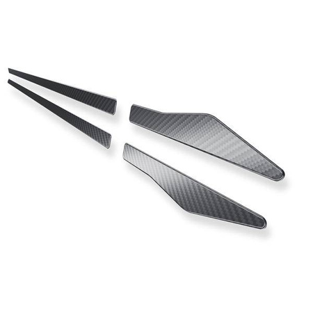 Baguettes de protection latérales en acier pour Mitsubishi Outlander III Cwo SUV (5 portes) - (2012-2022) - Croni - X - noir (feuille de carbone)