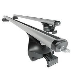 Barres de toit en aluminium pour Audi Q3 II SUV (2019-....) - Porte-Bagages de Voiture argent - Amos - Boss - Aero - rails intégrés