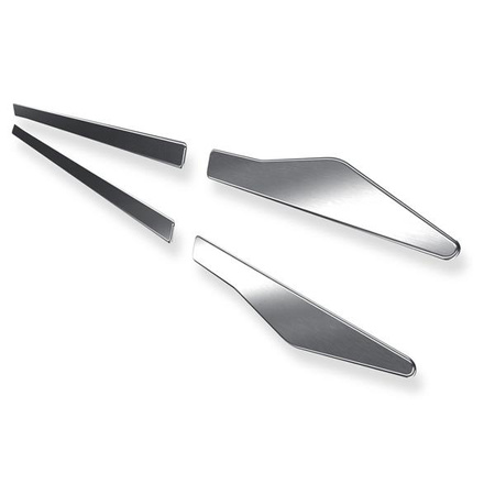 Baguettes de protection latérales en acier pour Kia Ceed I ED Break (5 portes) - (2009-2012) - Croni - V - argent (mat)