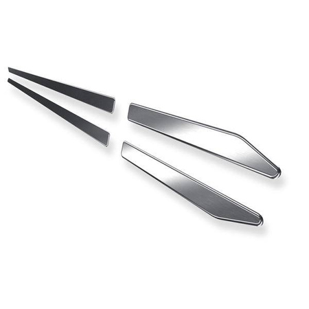 Baguettes de protection latérales en acier pour Ford Ka III Hayon (5 portes) - (2014-2019) - Croni - W - argent (mat)