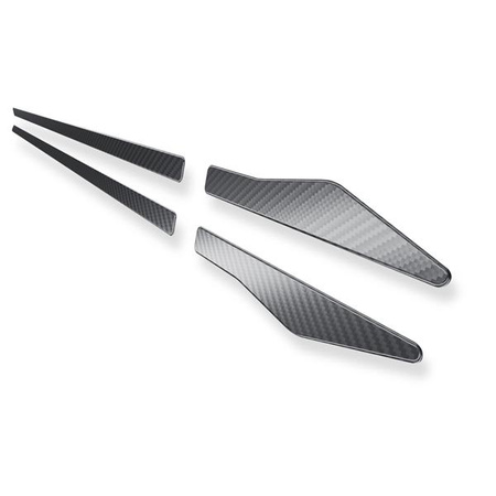 Baguettes de protection latérales en acier pour Opel Insignia A Berline (4 portes) - (2008-2017) - Croni - X - noir (feuille de carbone)