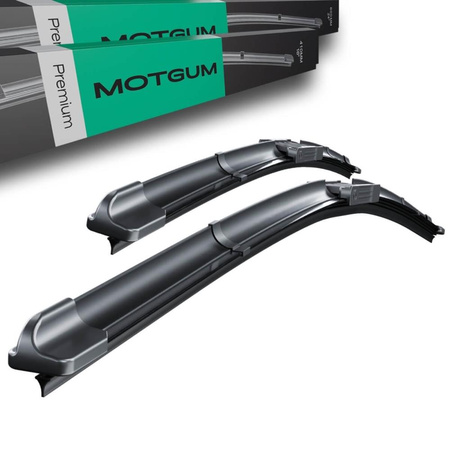 Balais d'essuie-glace de pare-brise pour Alfa Romeo MiTo Hayon (05.2008-2018) - essuie-glace pour lunette avant - kit essuie glaces - Motgum - balais plats Premium