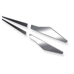 Baguettes de protection latérales en acier pour Mitsubishi Outlander III Cwo SUV (5 portes) - (2012-2022) - Croni - X - argent (mat)