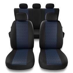 Housses de siège universelles pour Alfa Romeo 156 I, II (1997-2007) - housse siege voiture universelles - couverture siege - bleu - Auto-Dekor - Profi
