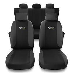 Housses de siège universelles pour Alfa Romeo Giulietta (2010-2020) - housse siege voiture universelles - couverture siege - gris foncé - Auto-Dekor - Tuning