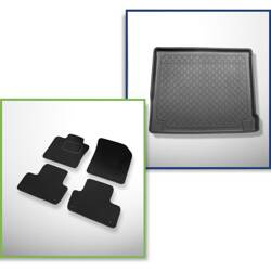 Ensemble: tapis velours + tapis de coffre pour Volvo XC60 II (07.2017-....) 5 porte - Guardliner
