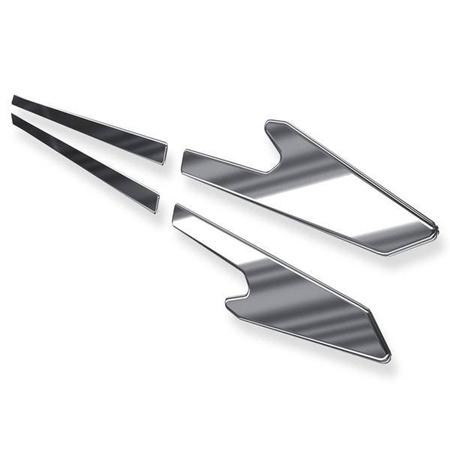 Baguettes de protection latérales en acier pour Land Rover Discovery V SUV (5 portes) - (2017-....) - Croni - Y - argent (brillant)
