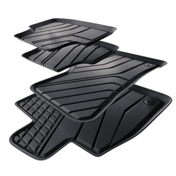 Tapis de sol en TPE pour Seat Leon IV Hayon (2020-....) - tapis de voiture - noir - Amal Plast - SPART line - ensemble - 4 pièces