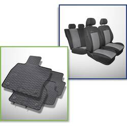 Ensemble: tapis de voiture en caoutchouc + housses de siège confectionnées sur mesure pour Skoda Octavia III Break, Liftback (2013-2019) - Elegance - P-2 - Housse d'accoudoir arrière