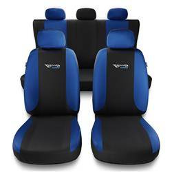 Housses de siège universelles pour Alfa Romeo 156 I, II (1997-2007) - housse siege voiture universelles - couverture siege - bleu - Auto-Dekor - Tuning